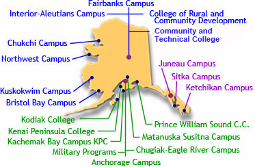 Alaska Map for Training Centers