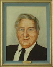 Painting of Keith Runcorn hanging in the conference room. Photo: Lesa Hollen