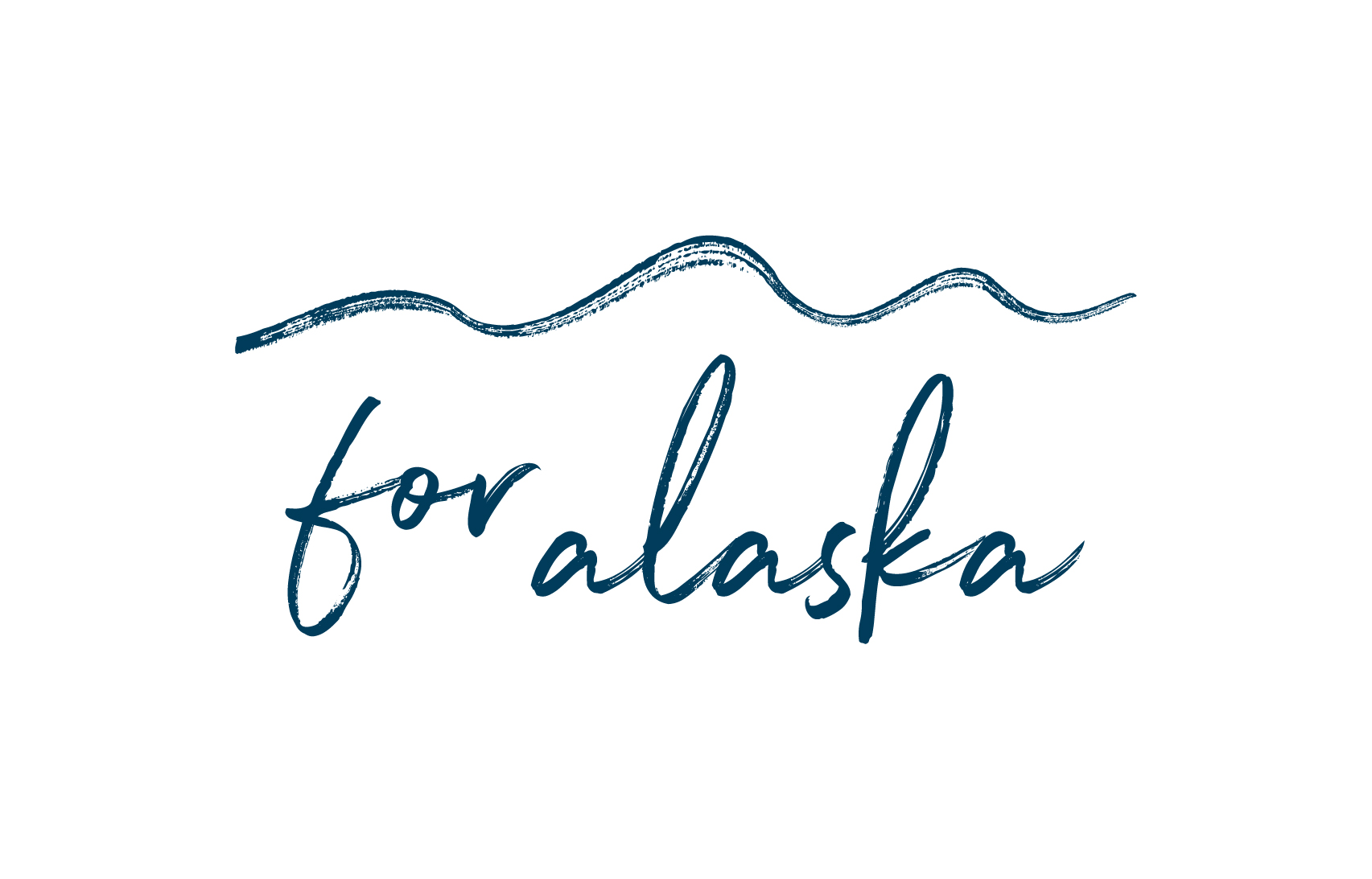 white background, blue squiggle, text that reads For Alaska