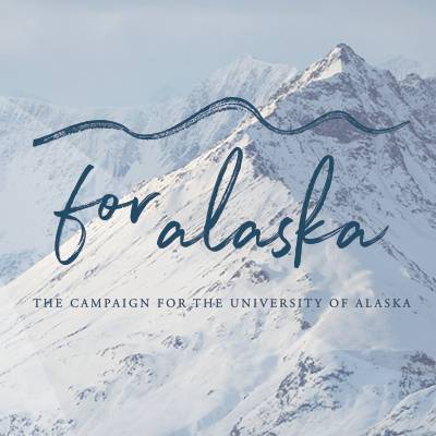 For Alaska campaign logo over a mountain scene