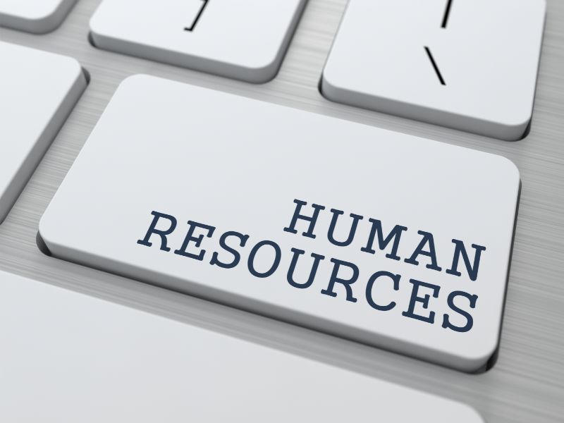 Keyboard with key saying Human Resources