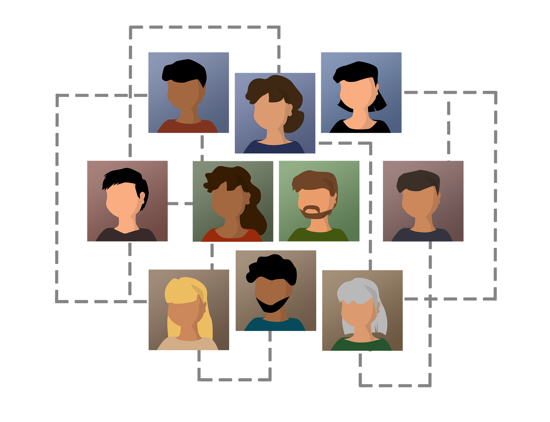 a graphic displays the hr team diagram