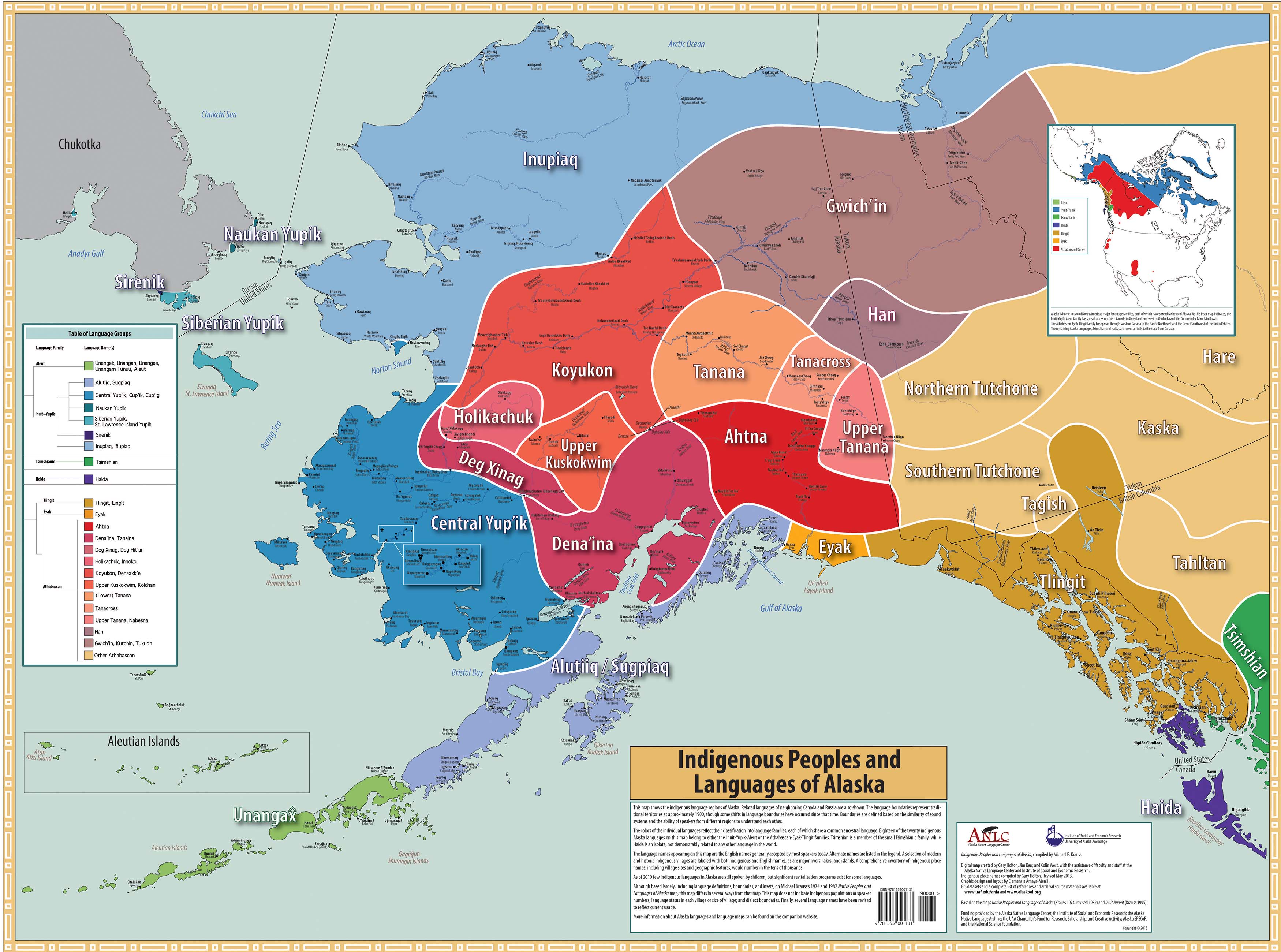 Map of the Languages of Alaska's Indigenous People