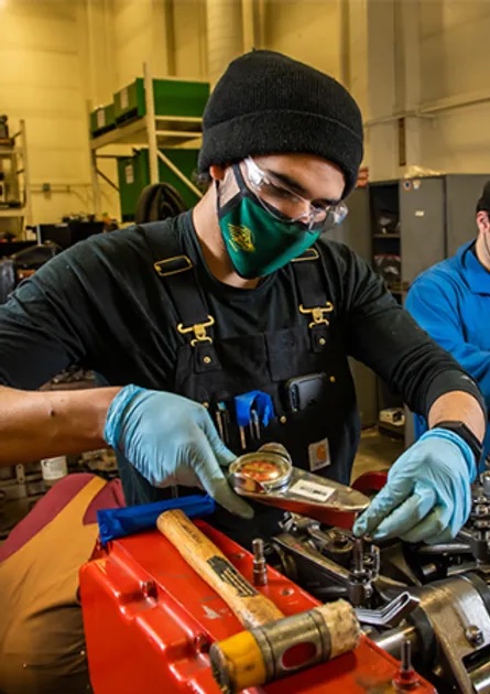 student welding