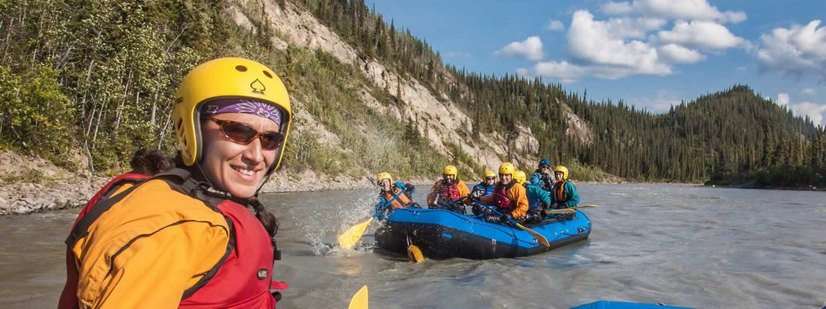 Students rafting