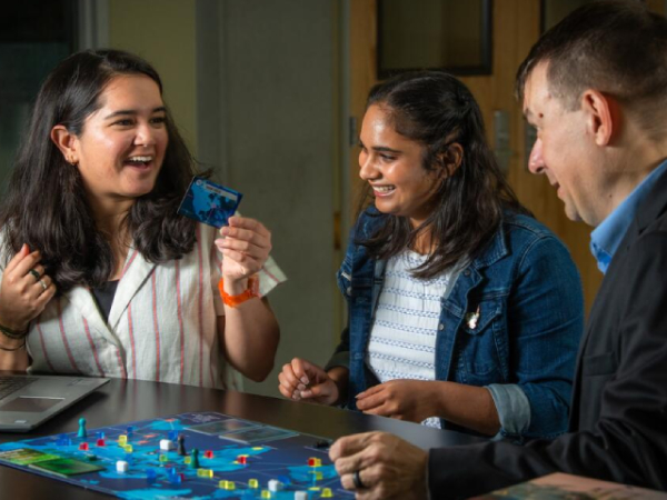 UAA students in logistics play a supply game