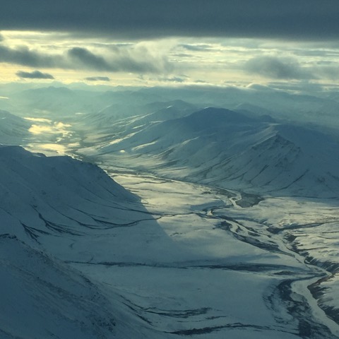 Flying over Anaktuvuk Pass