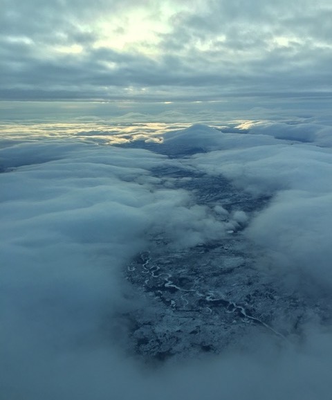 Flying over Anaktuvuk Pass