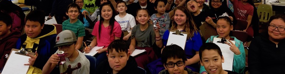 Mentor Hal Neace in Utqiaġvik classroom