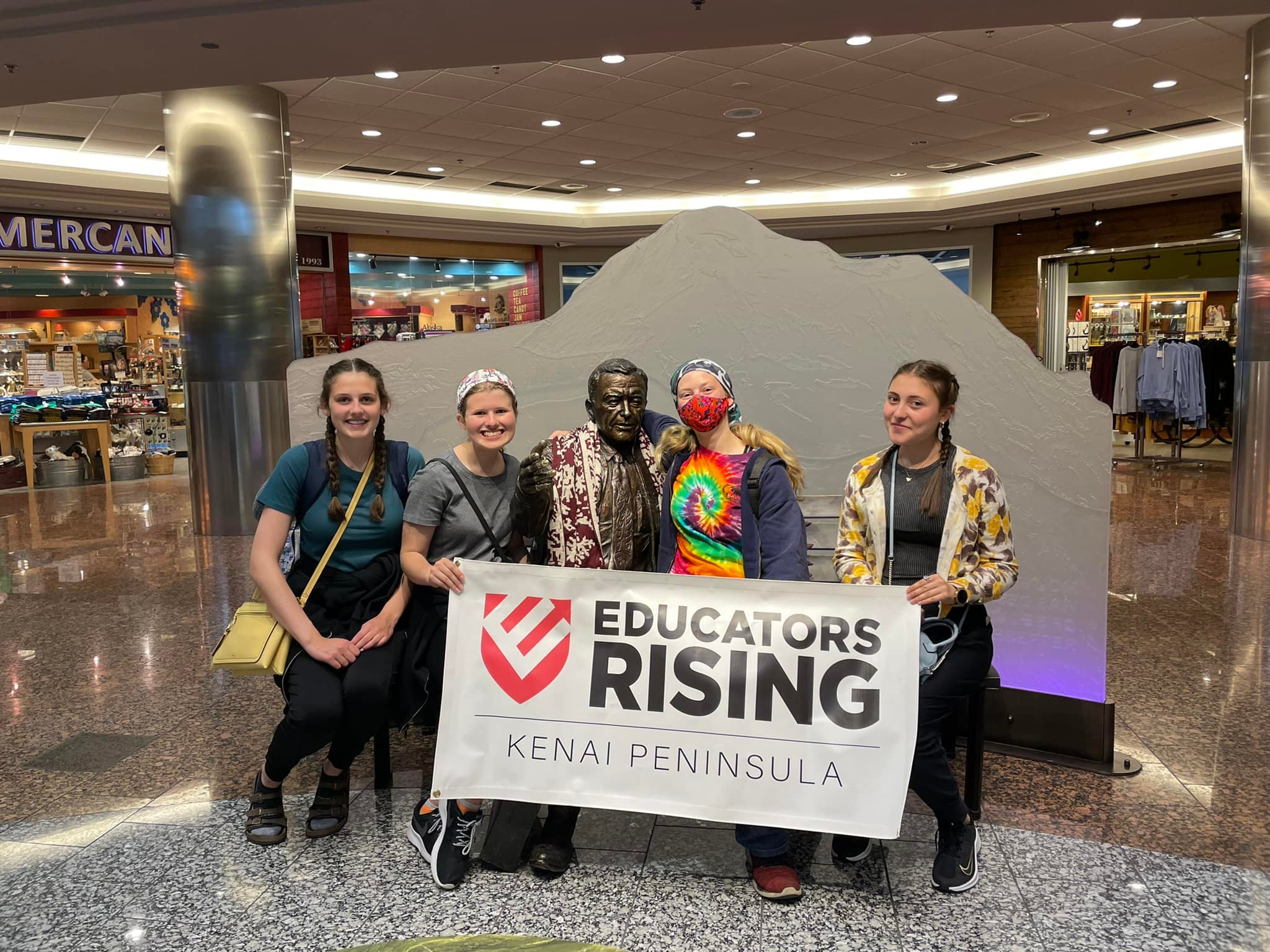 Kenai students in the Anchorage airport