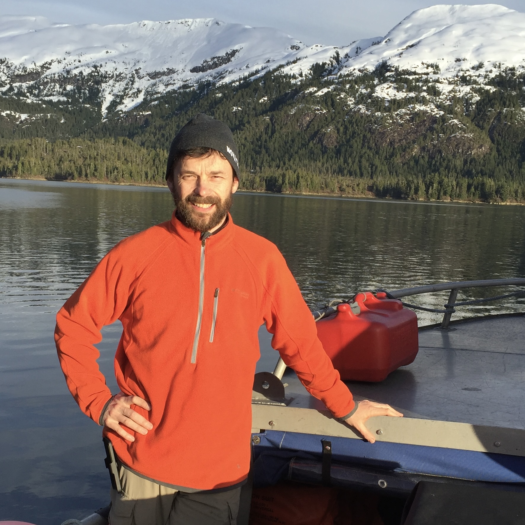 Pete Rand on a boat