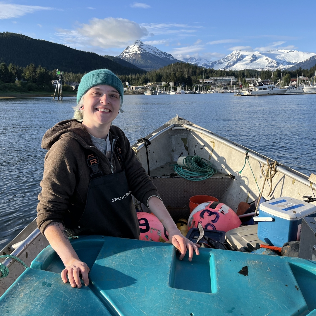 Audrey Lonhaim on a boat.