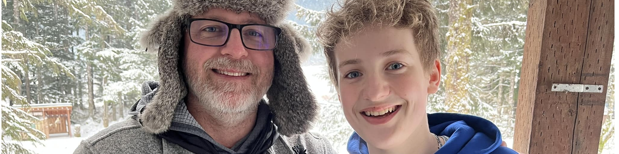 Tommy Sheridan and his son, Wesley sharing kelp pickle soup.