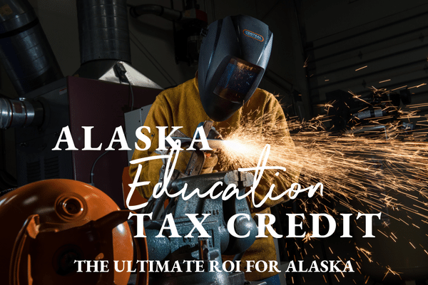 ALASKA welding student with title Alaska Education Tax Credit