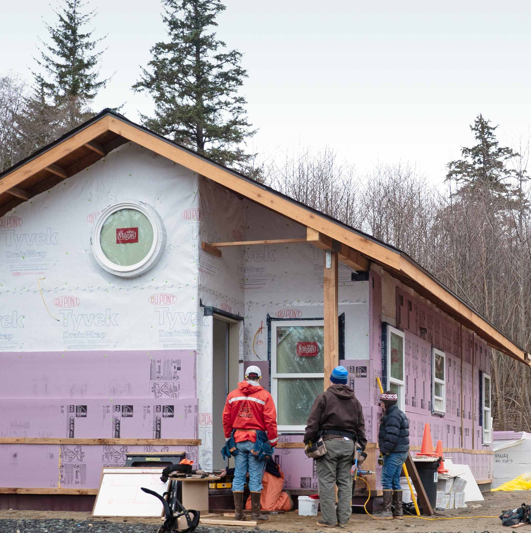 UAS house build construction site