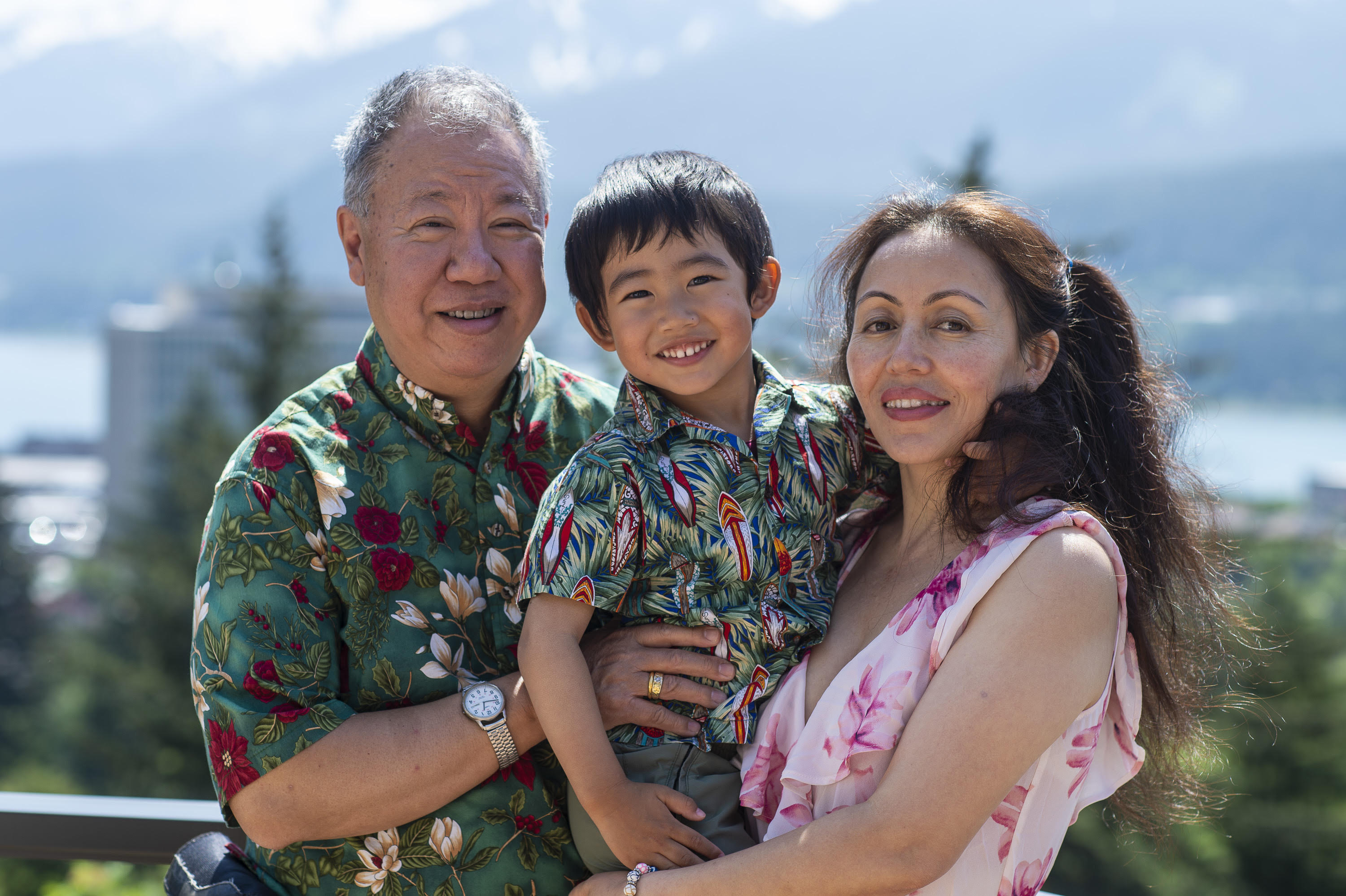 Alan and Manamaya Gurung-Akiyama with their son Henry.