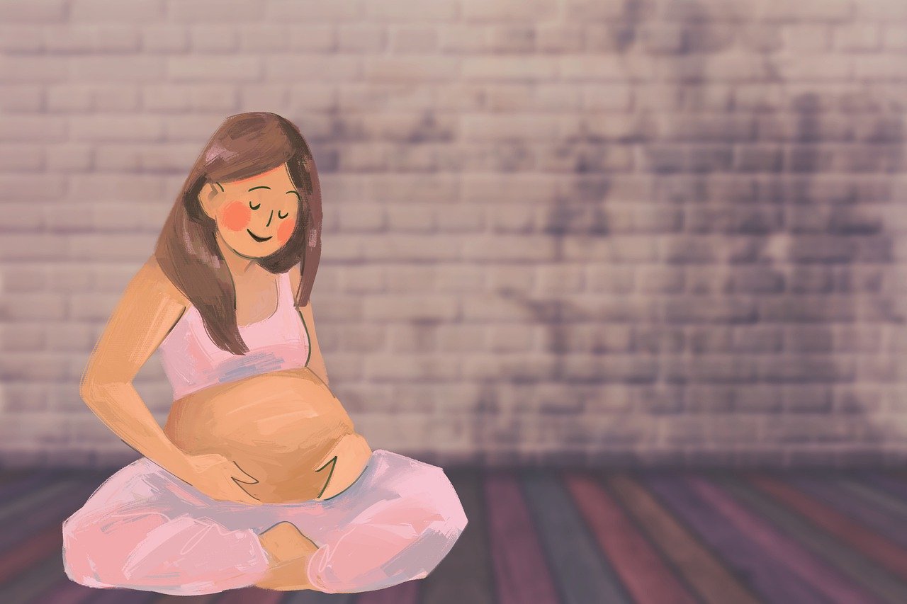 drawing of pregnant woman