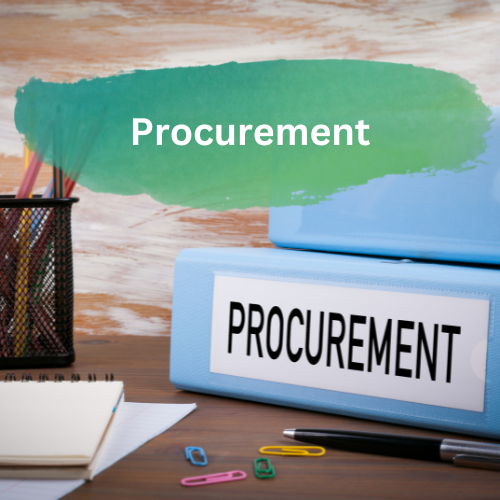 binder with the word "procurement" on the side