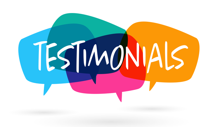 Colorful Testimonial Splash Graphic