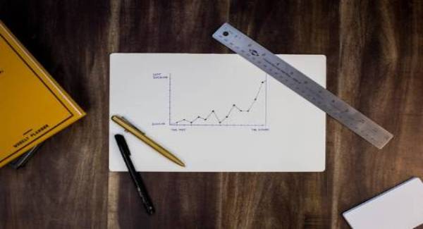 Graph sitting on a table.