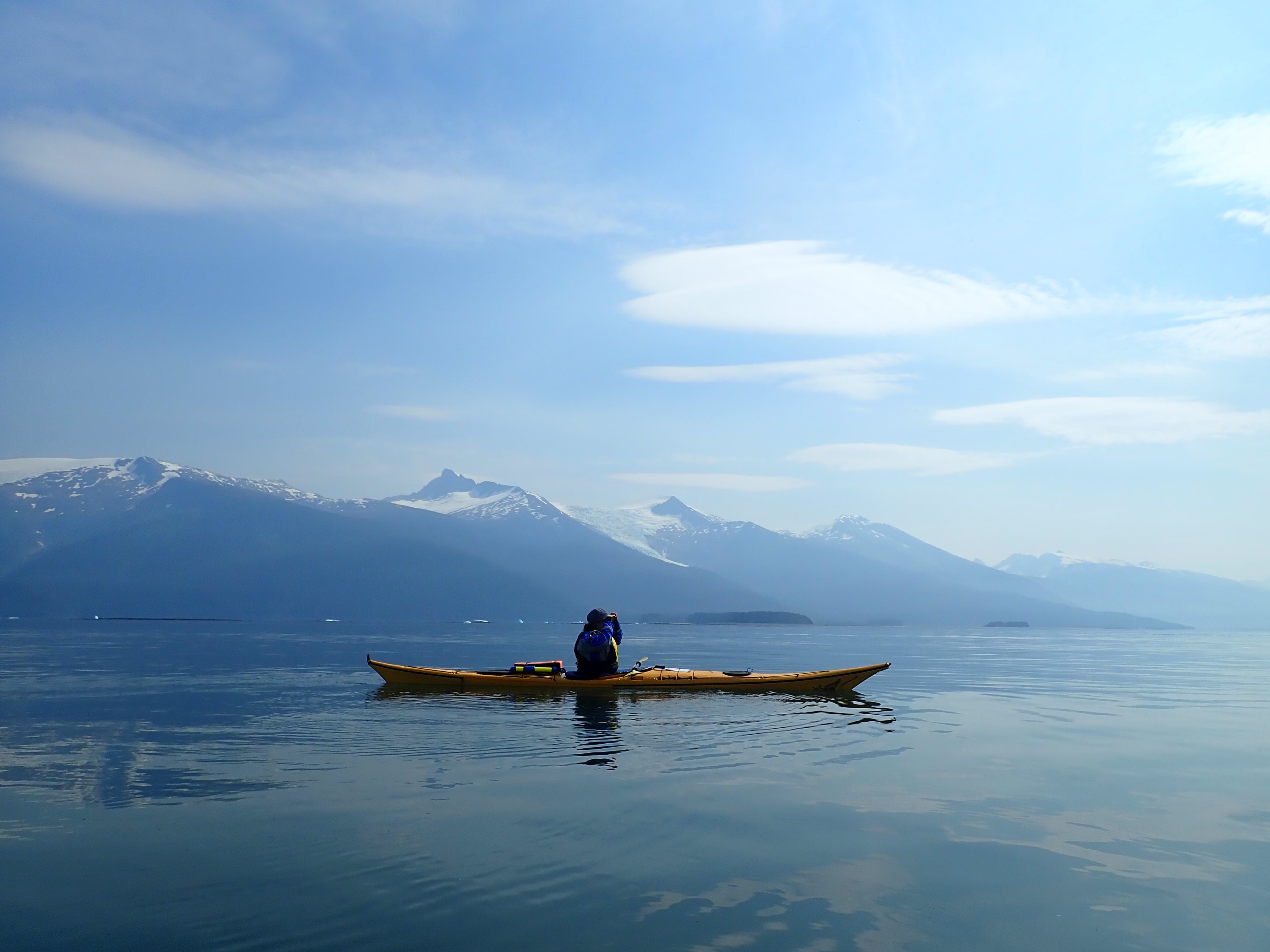 kayak on glacier