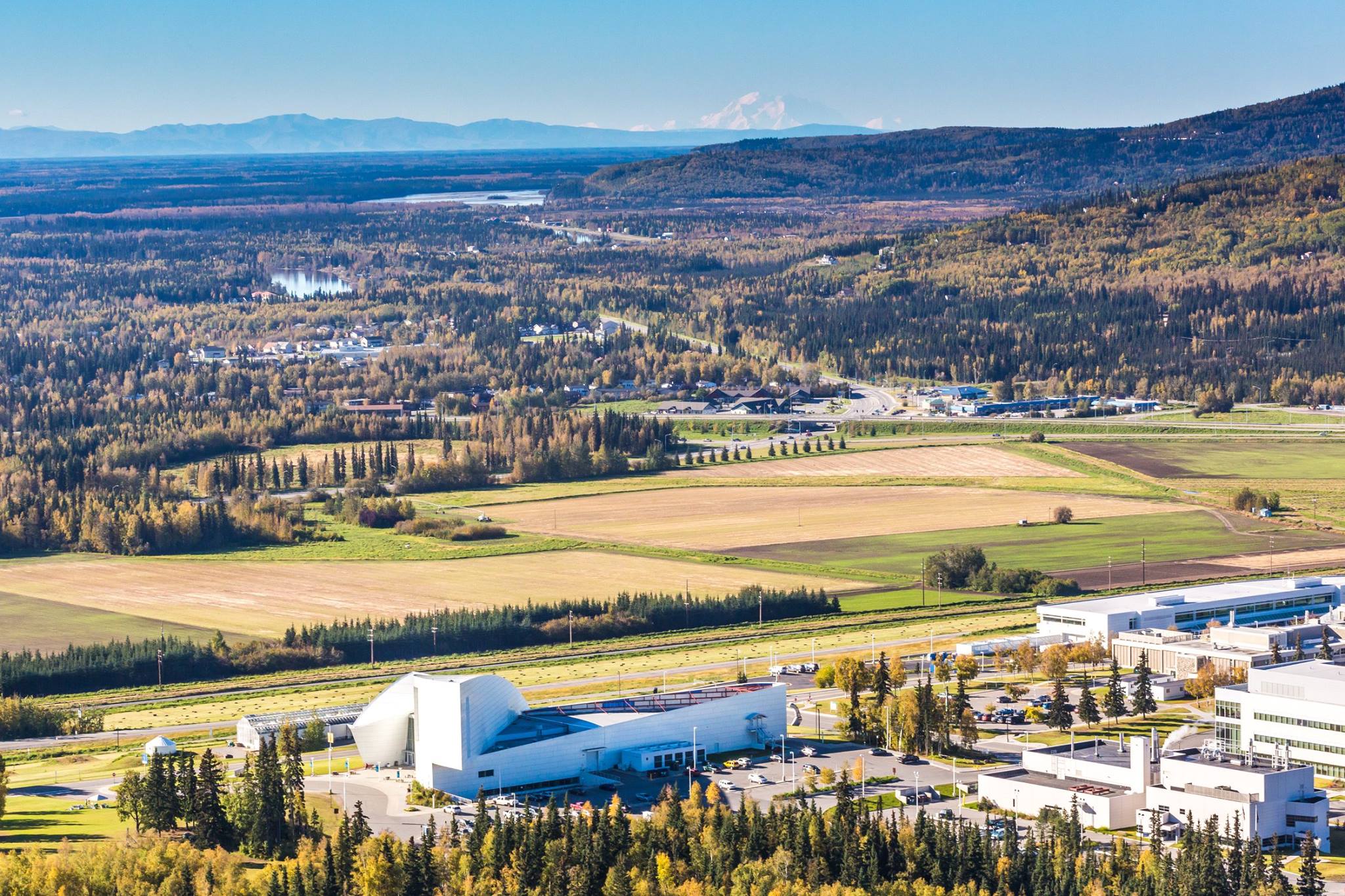 Overhead view of UAF Campus