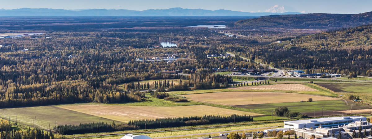 view from West University of Alaska Fairbanks campus