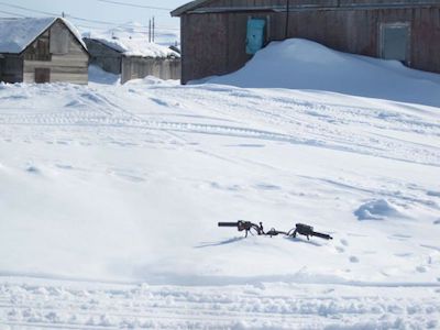 Buried snowmachine