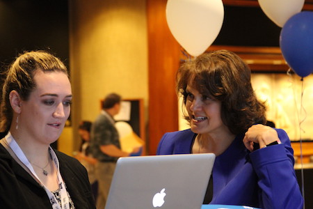 Toni at job fair