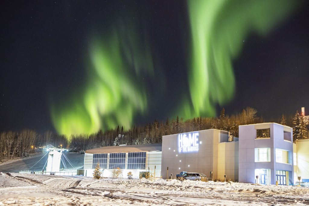 Aurora over UAF campus