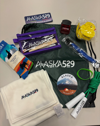 The swag bag for 529 Flat Dash contest