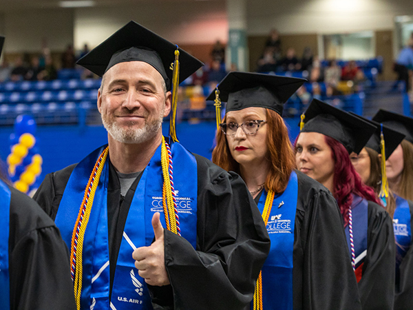 Male graduate of UAF CTC at commencement