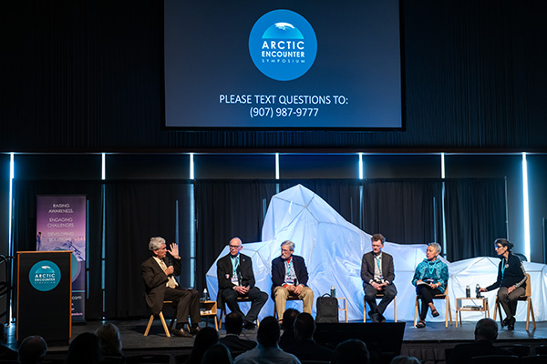 A panel discusses arctic issues during past Arctic Encounters Symposium