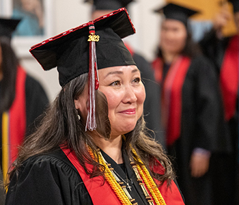 Portrait of a UAF graduate in Bethel