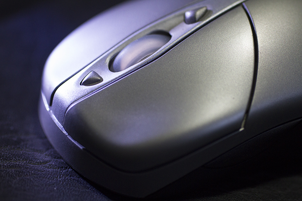 close-up of a computer mouse