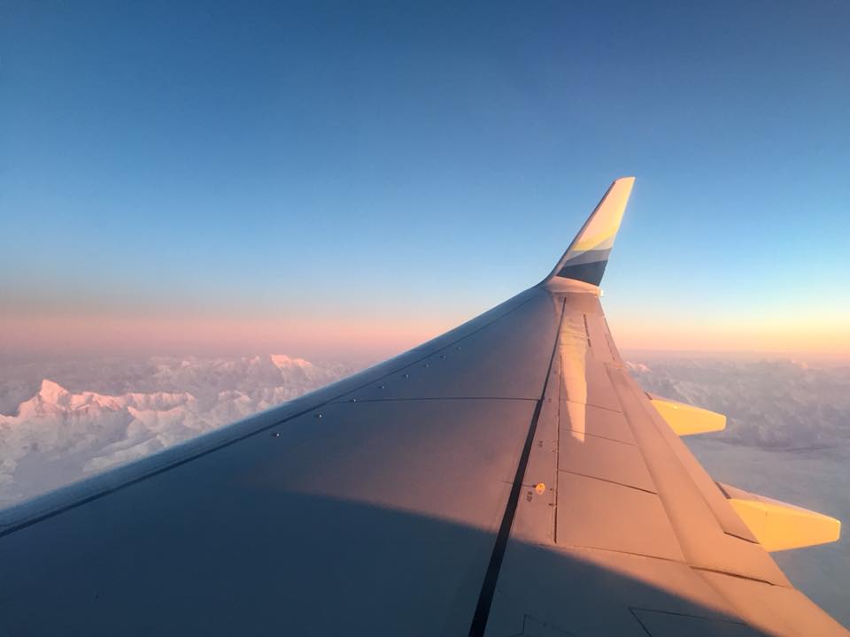 Picture of Denali from plane window