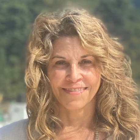 a woman with long blonde hair