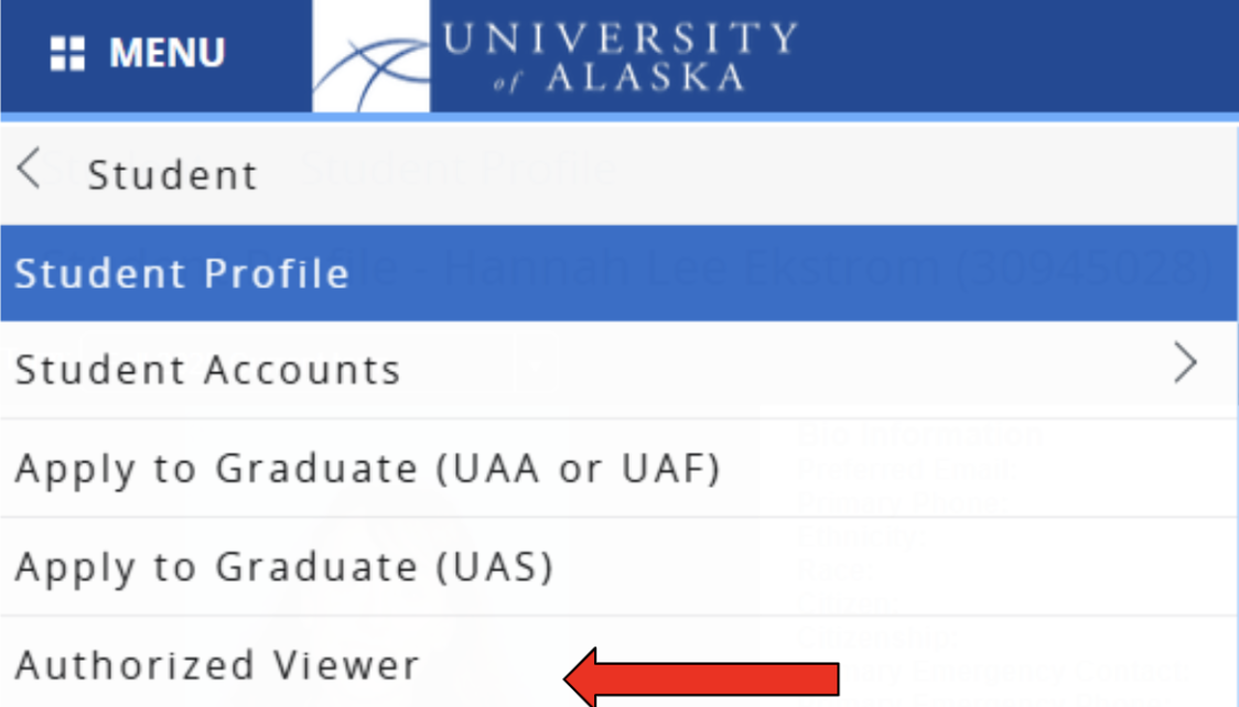 Manage Authorized Viewers - 4-Square Menu