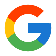 The letter G with red, yellow and blue in three equal parts