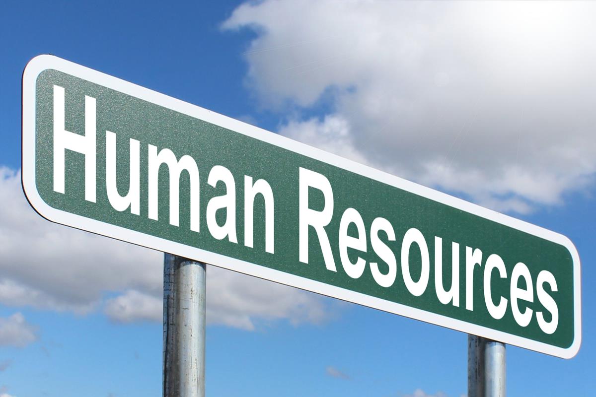 Street sign showing human resources