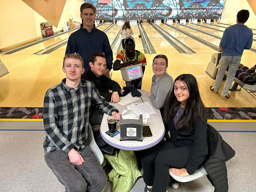 The Pinterns (from left to right): Seated at table: Henry Thompson (UAS - Working for Rep. Stapp), Kip Angaiak (UAF - Working for Rep. Dibert), Cadence Connor (UAF - Working for Rep. Carrick), Nicole Larango (UAF - Working for Rep. Gray) Back: Hahlen Benken (UAF - Working for Sen. Dunbar), Chuol Mut (UAA - Working for Sen. Hughes)