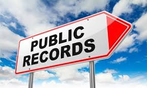 A street sign reads "Public Records"
