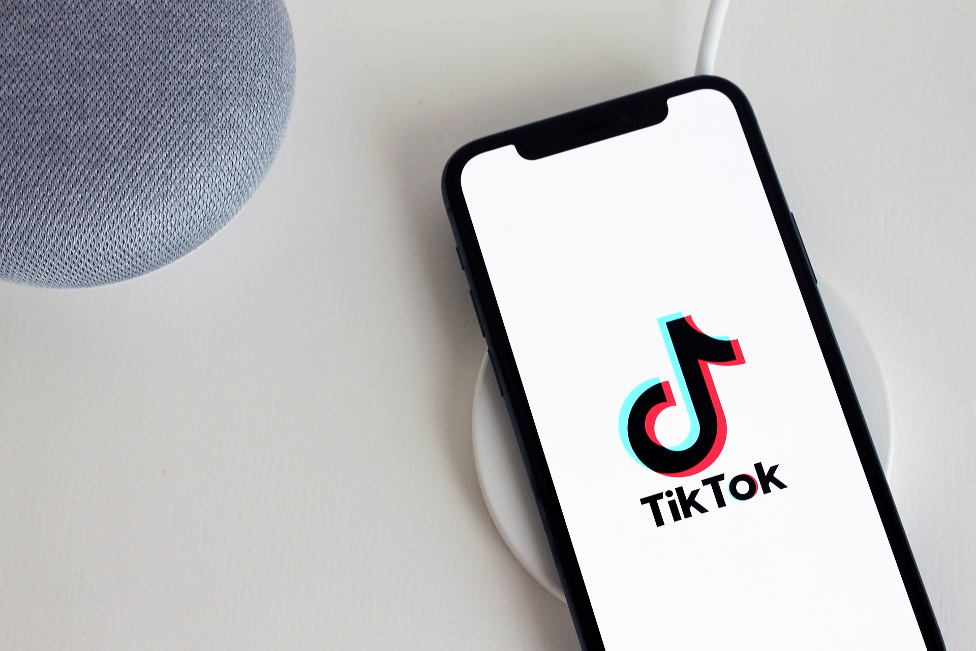 Picture of smart phone with TikTok logo