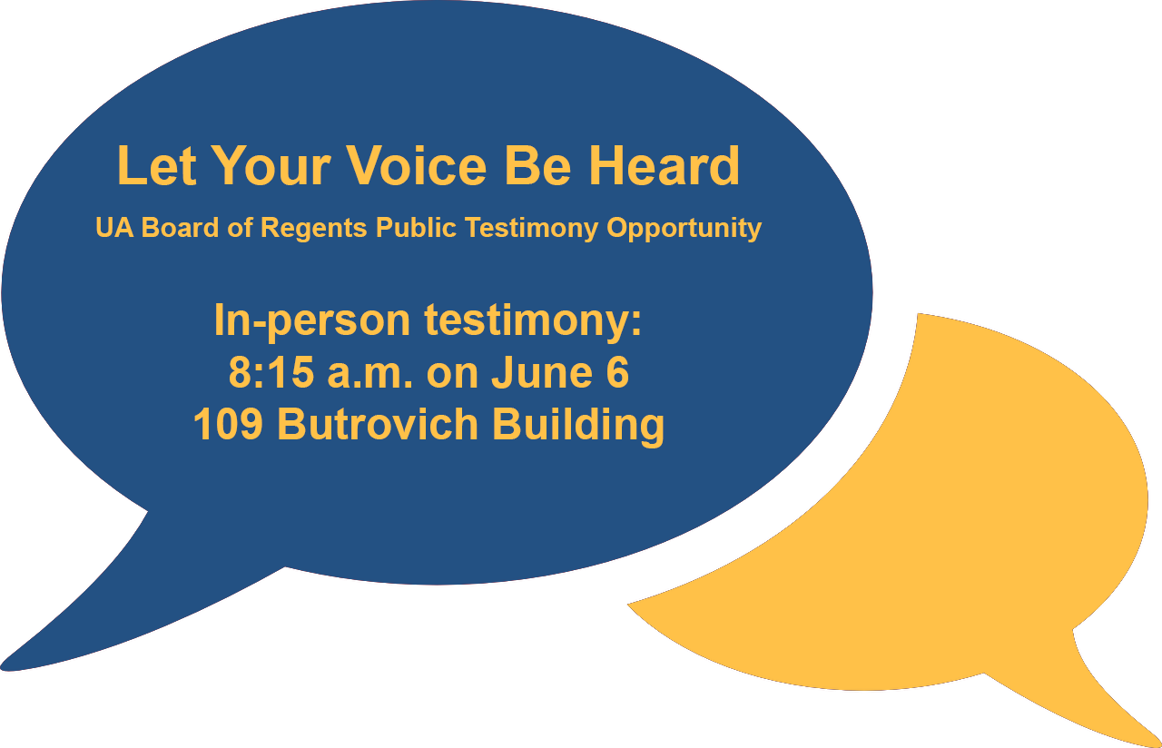 Board of Regents testimony