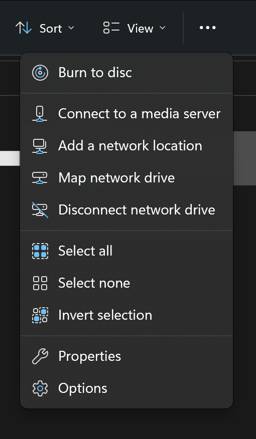 Image of Map Network Drive.