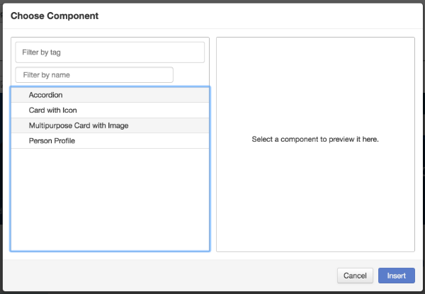 Component modal
