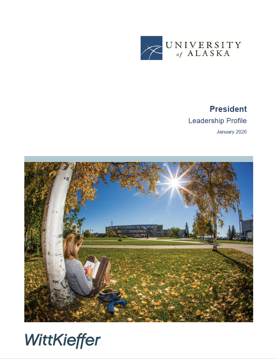 UA Presidential Profile cover page