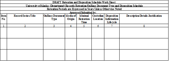 Records Retention and Disposition Schedules 