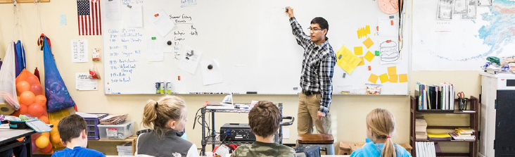 Teacher in classroom