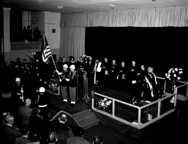 Color Guard Posts Colors at Knowland/Gruening Convocation